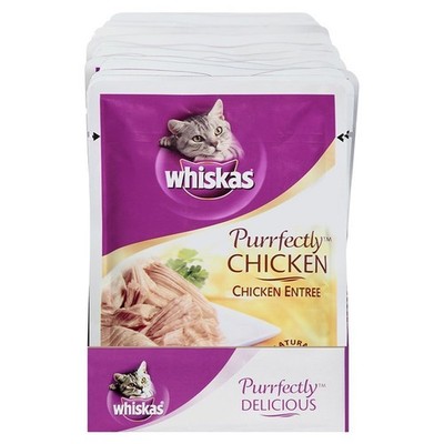 Whiskas Purrfectly Chicken Wet Cat Food Entree 24 Count (3 oz each) 