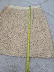 Kate Spade Size 10 Tweed Gold Tan Sequin Skirt The Rules Metallic Mini Pencil — photo 4