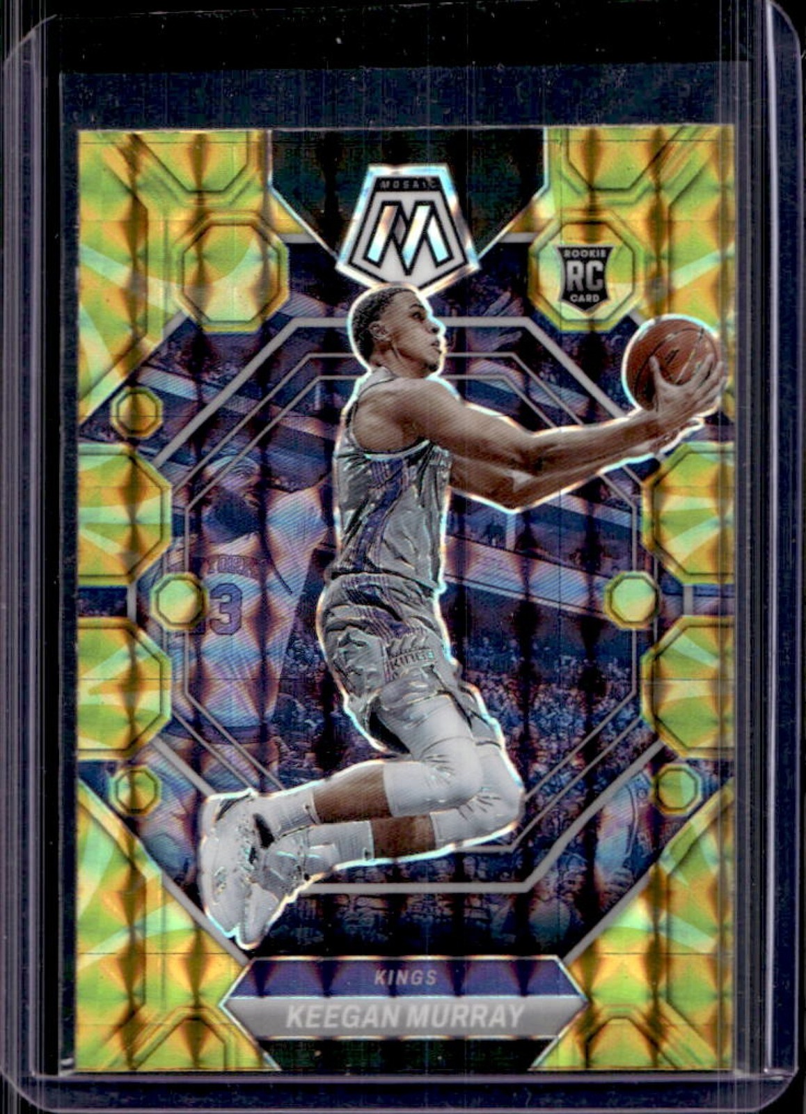 2022-23 Mosaic Keegan Murray RC Reactive Yellow #227 Kings