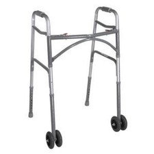 Drive Medical Heavy Duty Bariatric Two Button Walker w/ Wheels 500lb capacity