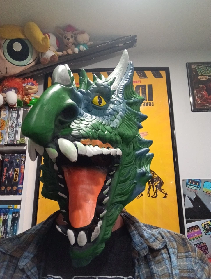 Adult Seasons Funny Horned Dragon Mask - Image 2 of 4