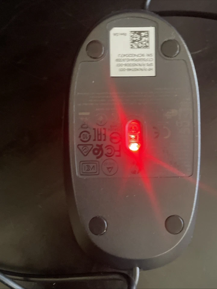 HP 125 Hewlett-Packard Black USB Wired Mouse OEM, New - Image 3 of 4