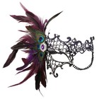 Women's Lace Feather Half Face Mask Costume Masquerade Party Halloween Ball Mask