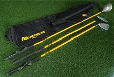 MOMENTUS GOLF WEIGHTED SWING TRAINER SET ~ DRIVER, IRON, PUTTER & SUNDAY BAG!