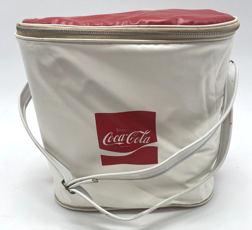 Vintage Nappy Cooler Coca Cola Therma Keep Soft Side Red and White 12 CANS