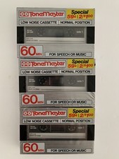 Lot Of 3 Tone Master Low Noise 60 Minutes Blank Cassette Tape New Sealed Vtg