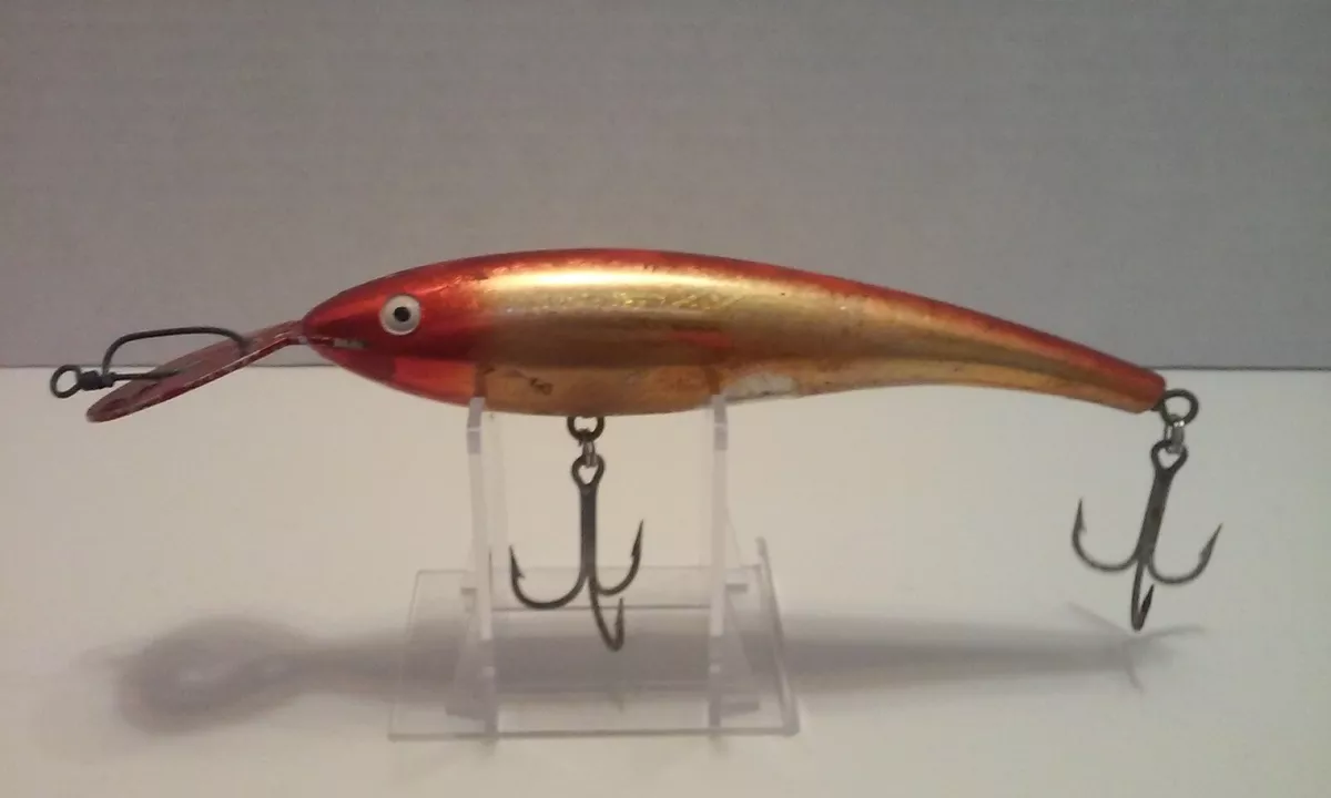 Vintage Cotton Cordell STRIPER STRIKER Red/Gold 7 Muskie Pike Fishing Lure