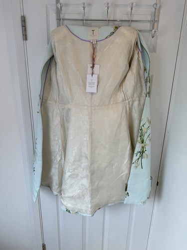 BNWT Ted Baker Racheel Floral Meadow Dress Coat Baby Blue Size 1 UK 8 - Picture 8 of 10