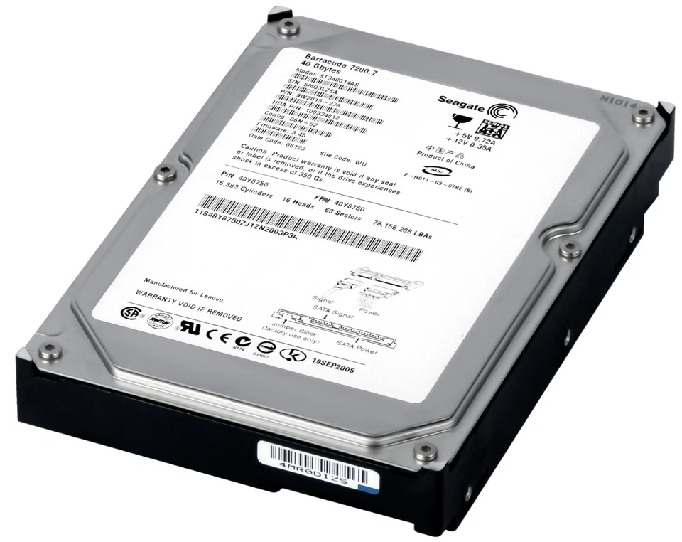 IBM 40Y8760 40Y8750 40GB 7.2K 2MB SATA 3.5'' ST340014AS - Image 2 of 3