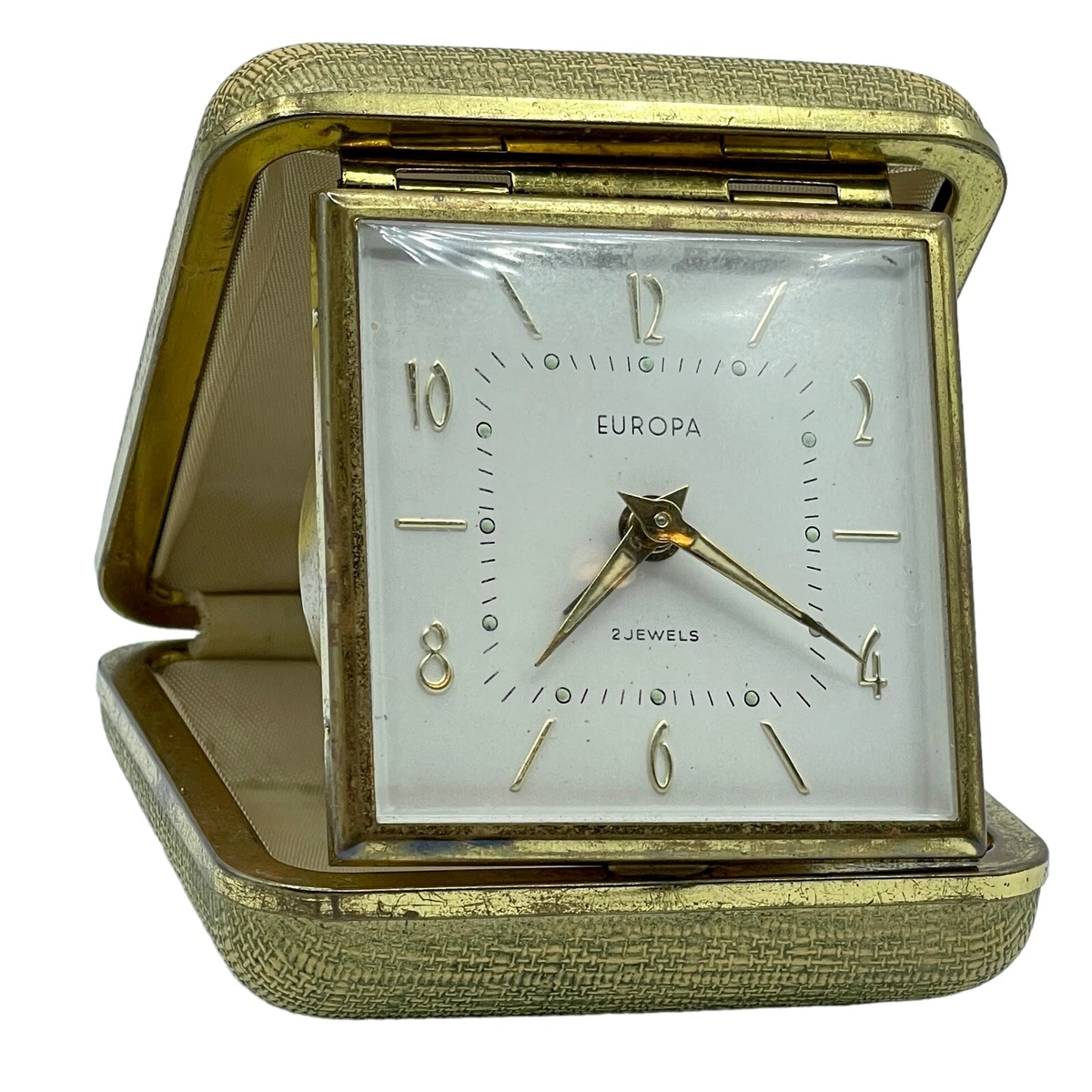 Appella Wind-up Travel Alarm Clock Green Burnished Bronze | El Coleccionista Ecléctico