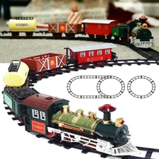 Electric Operated Rocky Mountain Toy Train Playset Under Christmas Tree Train
