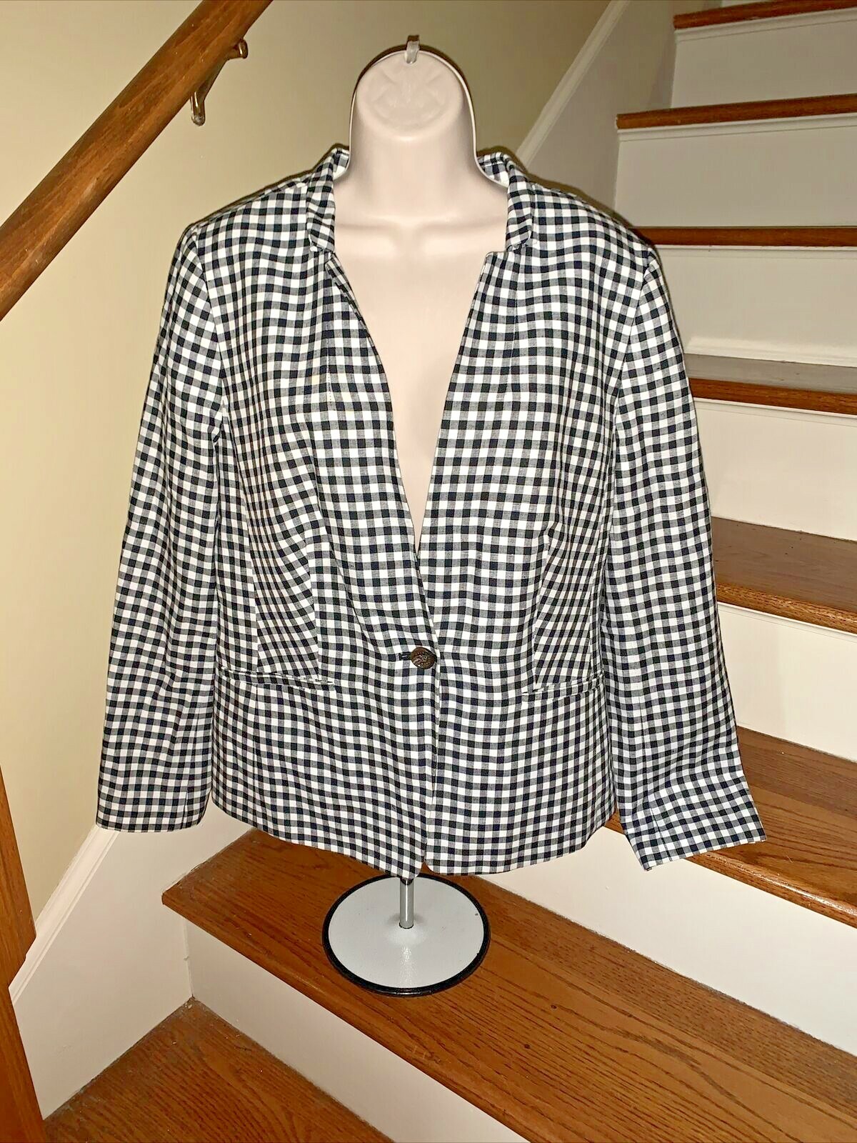 TALBOT'S Houndstooth Designer Lined Checkered Spo… - image 2