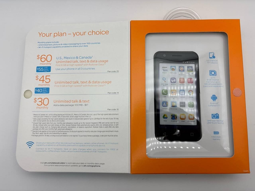Alcatel Ideal 4060A Smartphone AT&T 4G LTE GSM 5MP 8GB Camera 4.5" Go Phone - Afbeelding 8 van 12