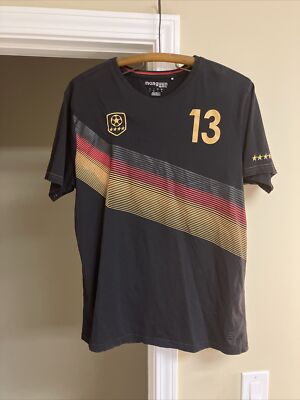 Deutschland Football Team Shirt Mens Medium Black #13 Manguun Germany Soccer