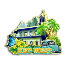 Key West Florida USA Refrigerator magnet 3D travel souvenirs wood craft
