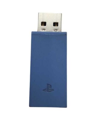 Sony Playstation (PS3 PS4) Gold Headset Wireless Dongle Adapter CECHYA-0082 Blue