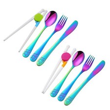 Kids Silverware Stainless Steel Children Flatware Set Toddler Utensils Set of...