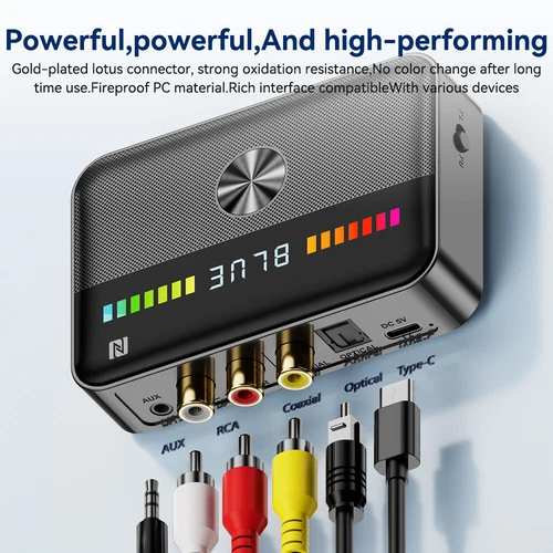 Bluetooth 5.3 Musik Stereo Sender Receiver Audio Transmitter Adapter Empfänger