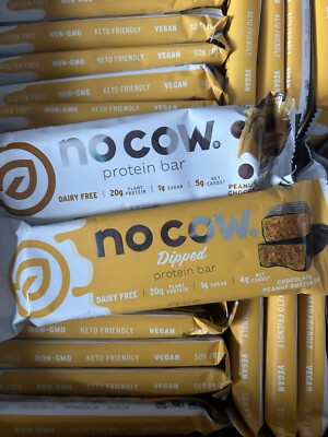 Lot Of 71 NO COW Peanut Butter Cup Dipped & Peanut Butter Choco Chip 3/25 E12*