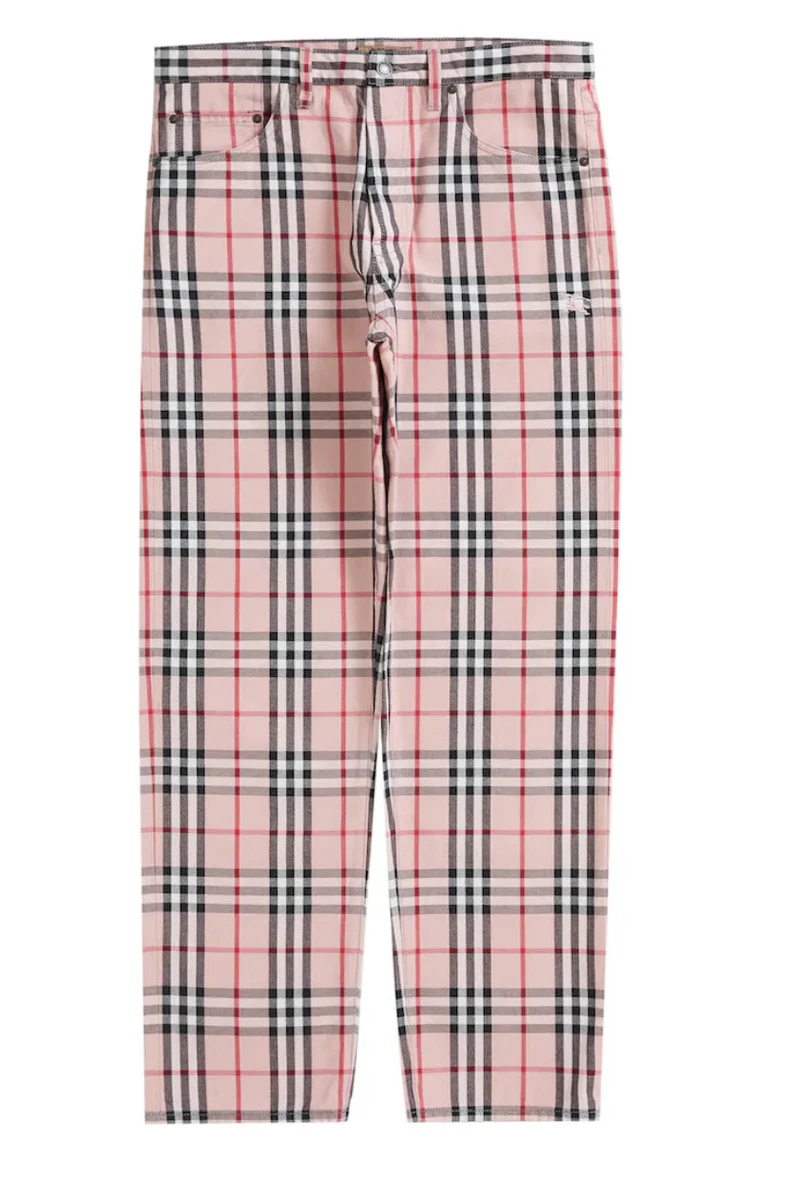 Burberry x Supreme S/S 22 Regular Jeans Trouser pants - Pink Size
