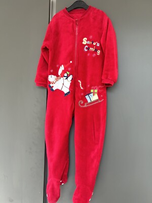 Dog Dunnes Stores Boys Pyjamas Christmas Red One Piece Pyjamas