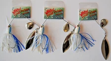 Lot of 3 WAHOO! 3/8oz PRO SELECT Ball Bearing Swivel Spinnerbaits