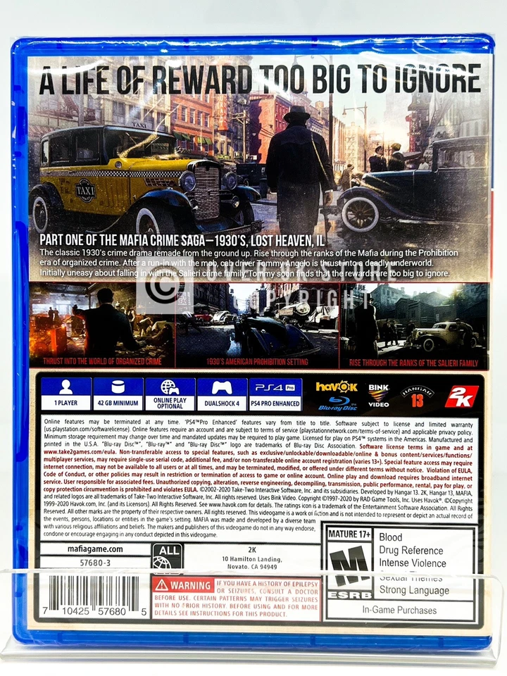 Mafia Definitive Edition - PS4 - Brand New | Factory Sealed - Image 2 of 4