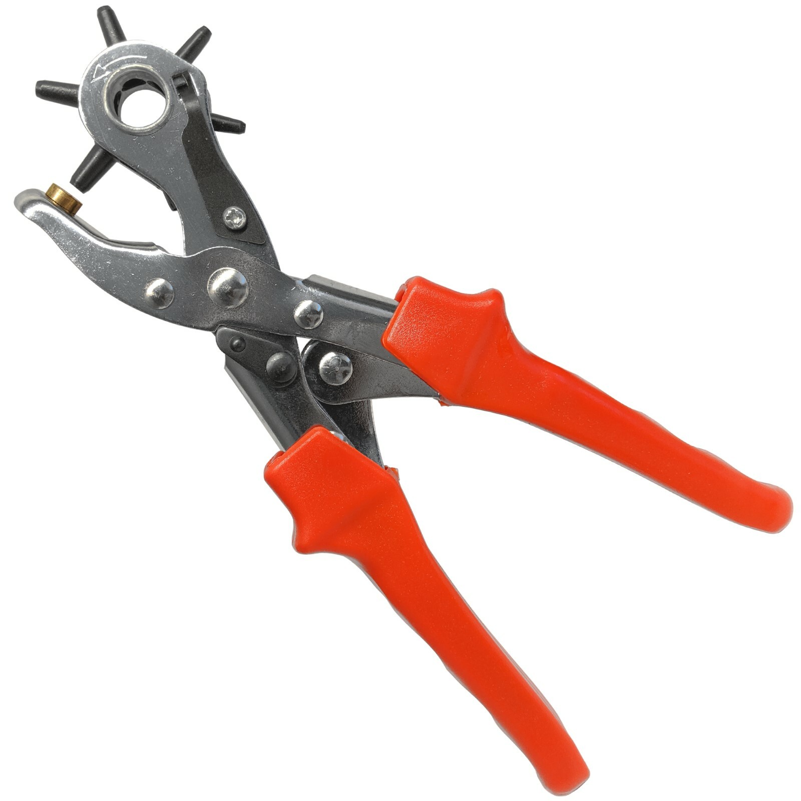 Punch Pliers Eyelet Pliers 10"" Power Assist Revolving Leather Hole Belt Puncher