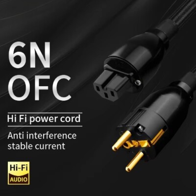 Power Cable 2.0M HIFI Power Cable Upgrade Power Cable High Quality Power Plug