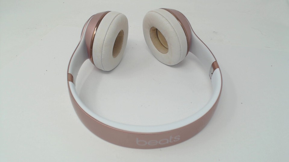 Beats Solo 3 Wireless A1796 Headphones Rose Gold Pink STAINED EAR PADS