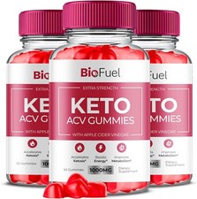  3 Pack Biofuel Keto Gummies, Bio Fuel Keto ACV Weight Loss 180 Gummies 
