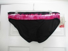 Tropical Escape Size 18 Watercolor Rouched Bikini Bottom New with Tag