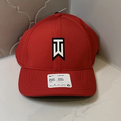 Nike Tiger Woods TW Collections Red Black Legacy91 Flex Hat Size L/XL DH1344-687