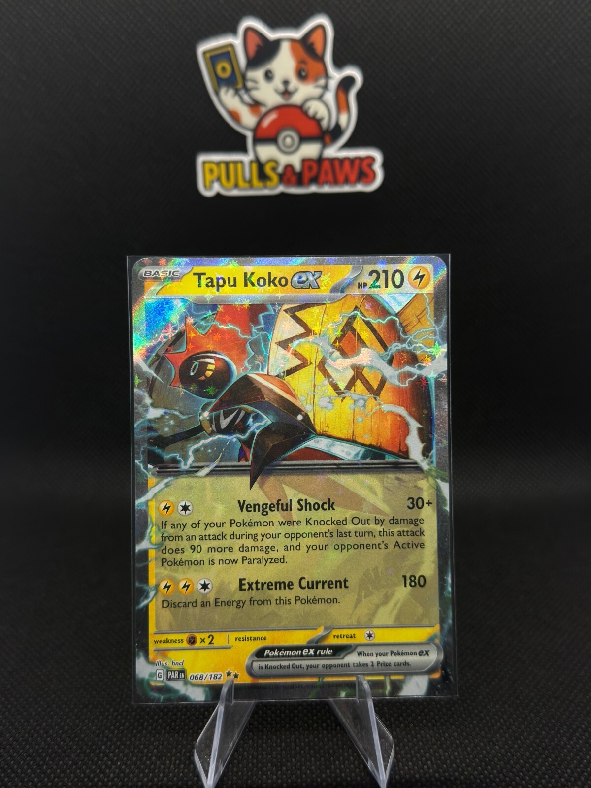 Tapu Koko ex 068/182 - Sv04: Paradox Rift Holo - Mint Condition 💎👌
