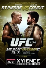 UFC 154 Fight Poster 11x17 Inches - Georges St-Pierre vs Carlos Condit | GSP NEW
