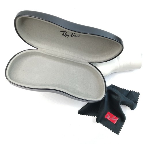 Custodia per occhiali Ray Ban XL nera + panno per pulizia custodia rigida occhiali da sole box gusci rigidi - Foto 9 di 9