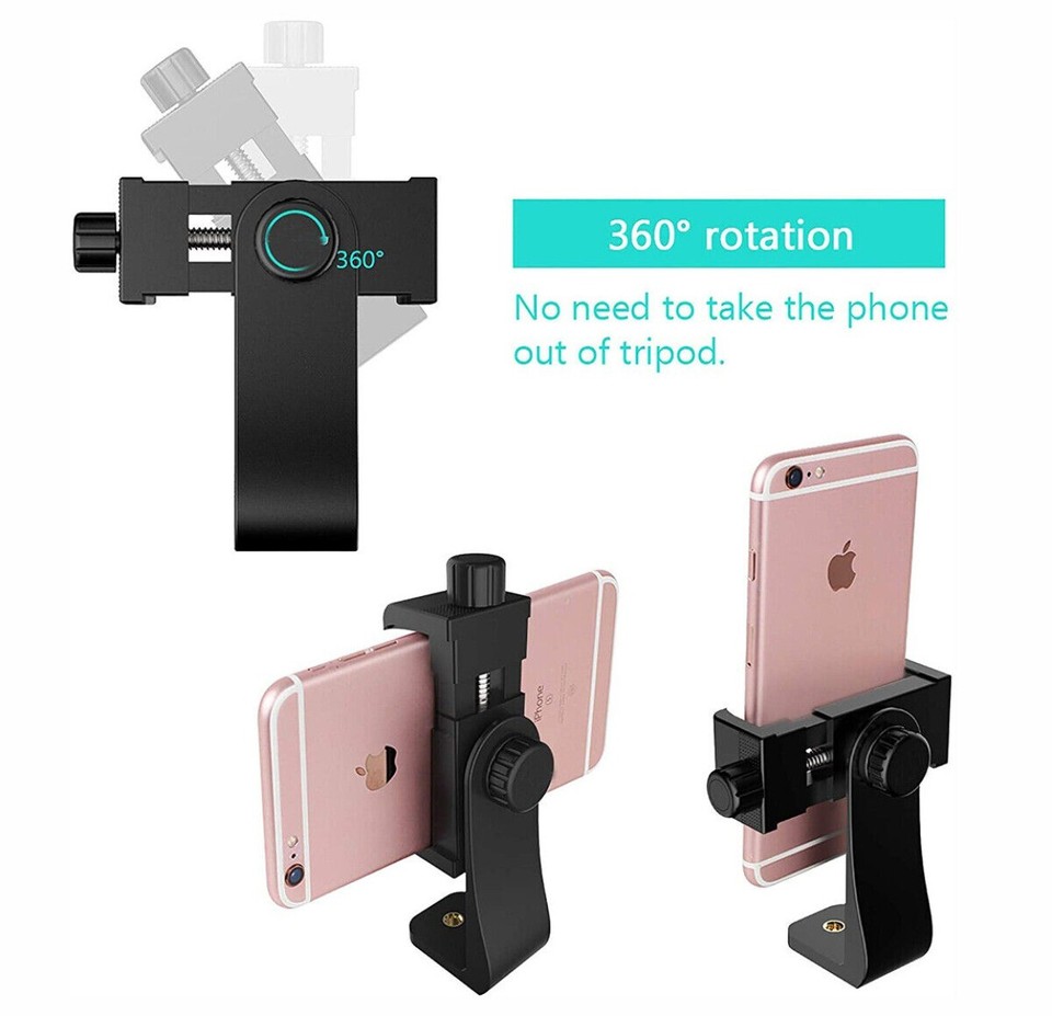 Mobile Phone Tripod Mount Holder Adapter Bracket With 360° Rotation And...