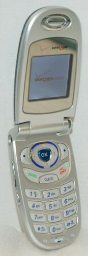 LG VX3300 Verizon Wireless Flip Open Style BLUE STRIPES Cell Phone 1xRTT Grade C - Afbeelding 1 van 8