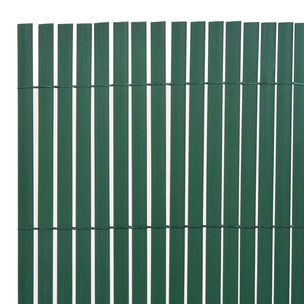 DoubleSided Garden Fence PVC 90x500 cm Green Weather Resistant Easy to