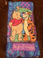 Vintage Winnie The Pooh  Best Friends  Double Sided Print Sleeping Bag 30  X57  