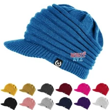 woman man Winter Visor Beanie Knit Hat Cap Crochet Men Women Ski Warm 