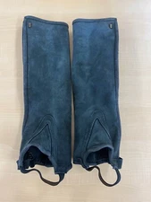 Tredstep Suede Black Equestrian Half Chaps Size 41/47