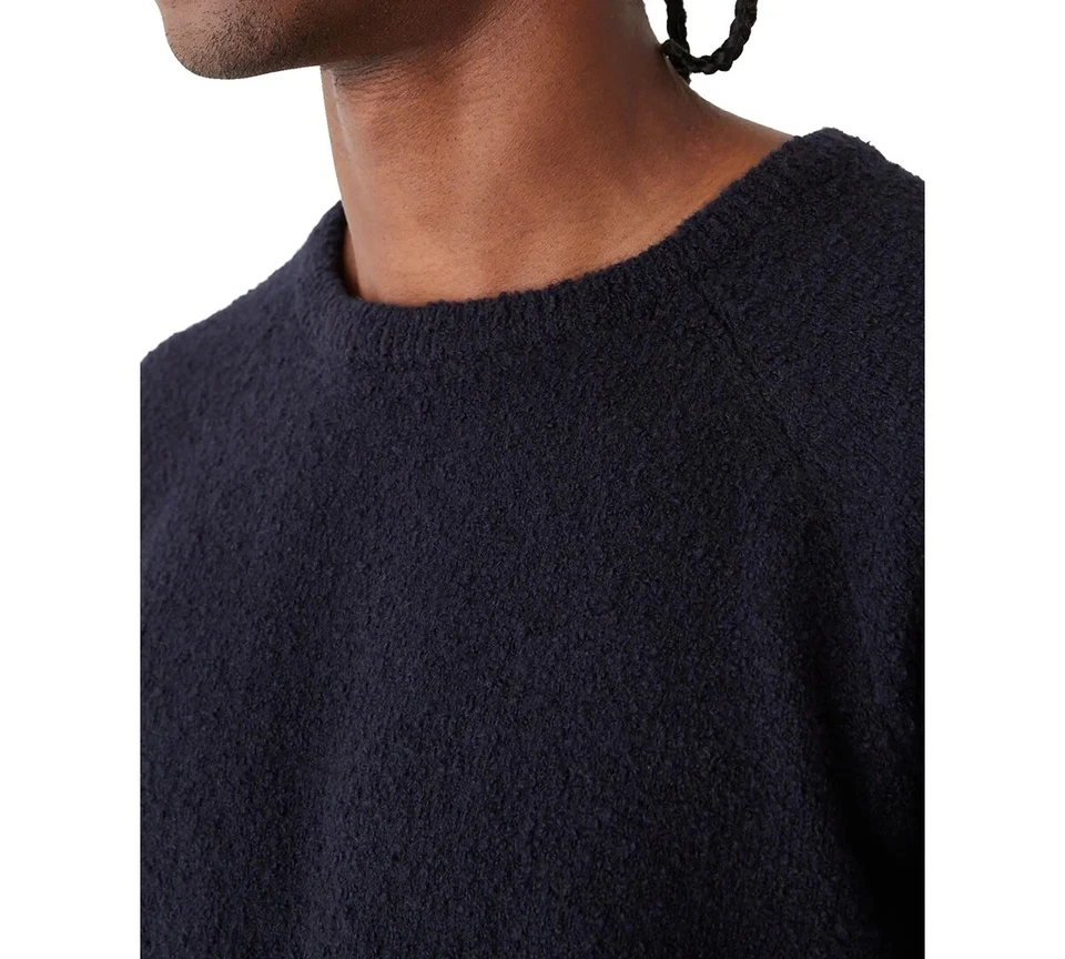 Suéter gola redonda Frank And Oak The Seawool® Boucle US$ 119, azul poço profundo, pequeno - Imagem 2 de 3