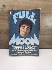 1st Ed FULL MOON Keith Moon Book MORROW QUILL FIRST EDITION '81 The Who OOP RARE
