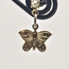 Costume Jewelry Butterfly Dangle Earrings Set With a Pearl on Top