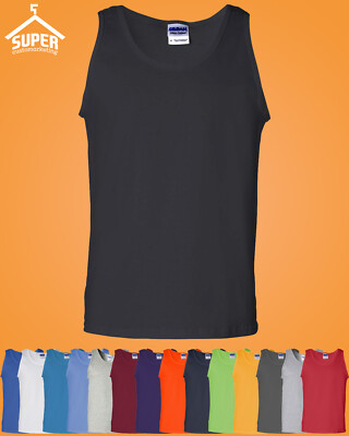 #ad Gildan Mens Ultra Cotton Tank Top Any Size Color Gildan 2200 Tank Top $21.19