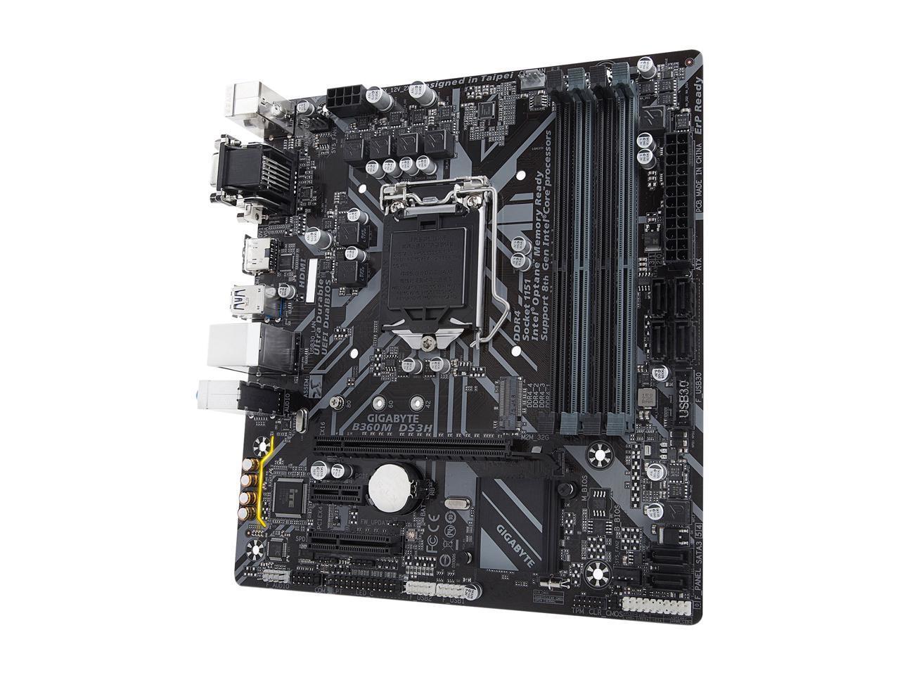 GIGABYTE B360M DS3H LGA 1151 (300 Series) HDMI Micro ATX Intel