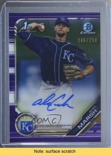 2019 Bowman Draft Chrome Pick Purple Refractor 246/250 Alec Marsh Auto READ 7c5