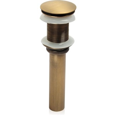Sink Tap, Push Pop Up Waste, Click Clack, without Overflow, Brass, Antique Brass