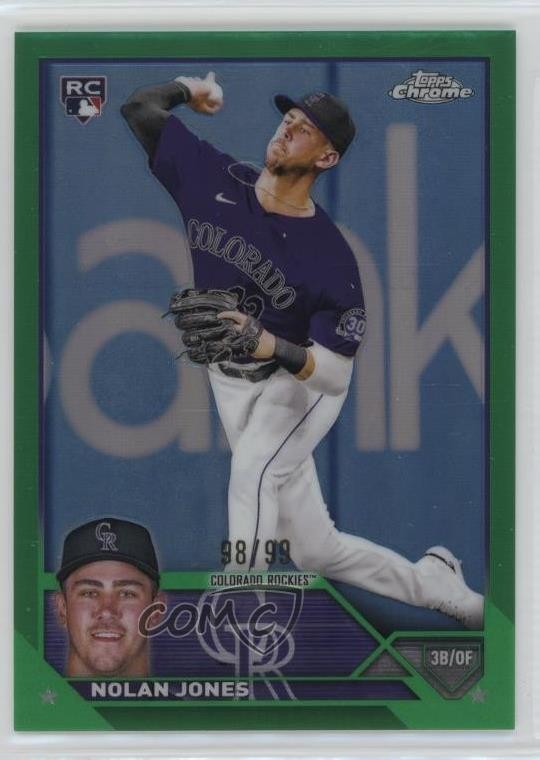 2023 Topps Chrome Green Refractor /99 Nolan Jones #43 0wl9